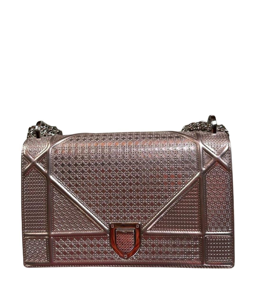 CHRISTIAN DIOR Золотая кожаная сумка через плечо, фото 1