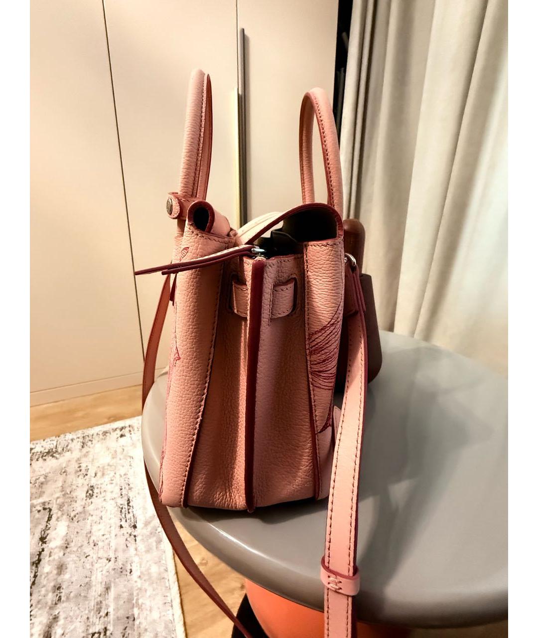 MCM Розовая кожаная сумка через плечо, фото 4