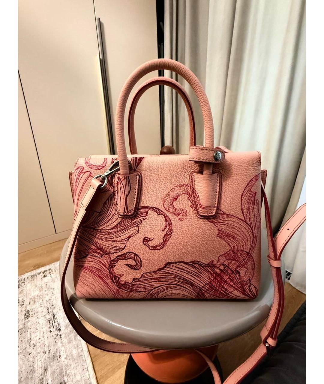 MCM Розовая кожаная сумка через плечо, фото 3