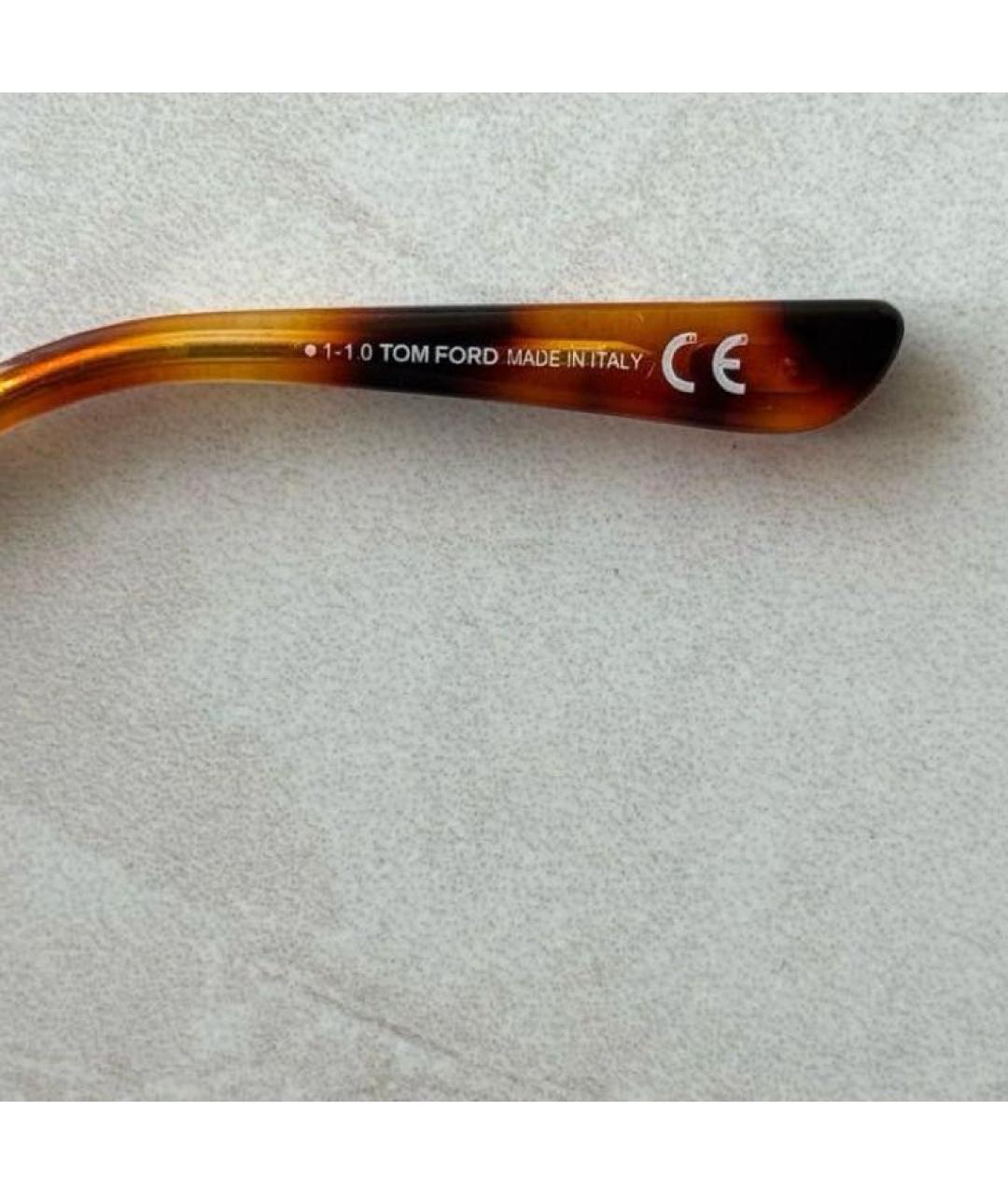 TOM FORD Коричневые пластиковые солнцезащитные очки, фото 5