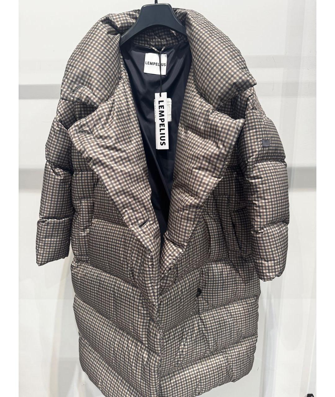 LEMPELIUS Серый полиамидовый пуховик, фото 4