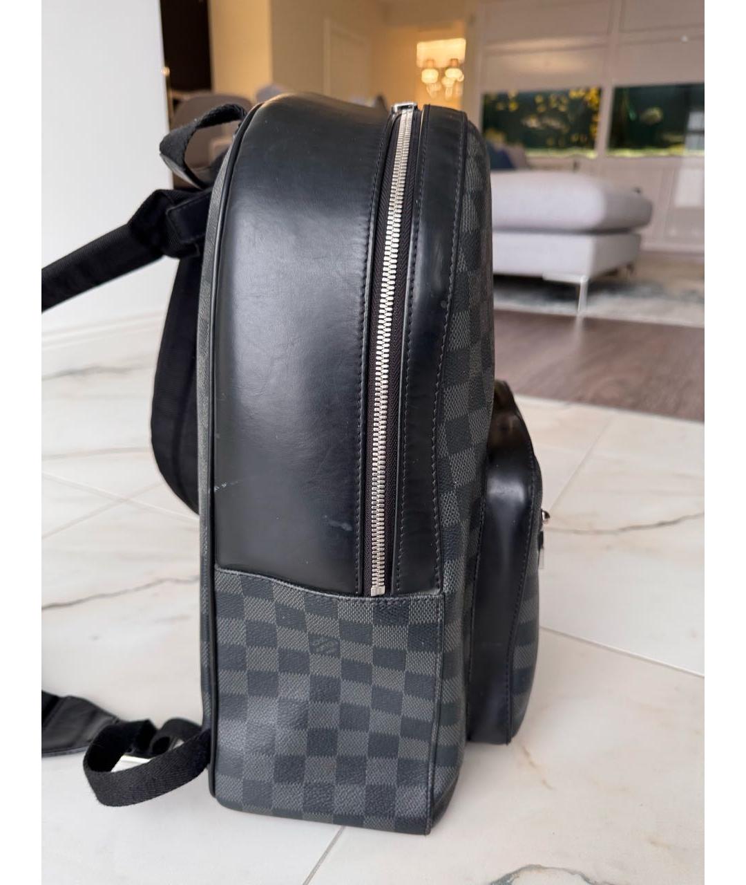 LOUIS VUITTON Черный кожаный рюкзак, фото 2