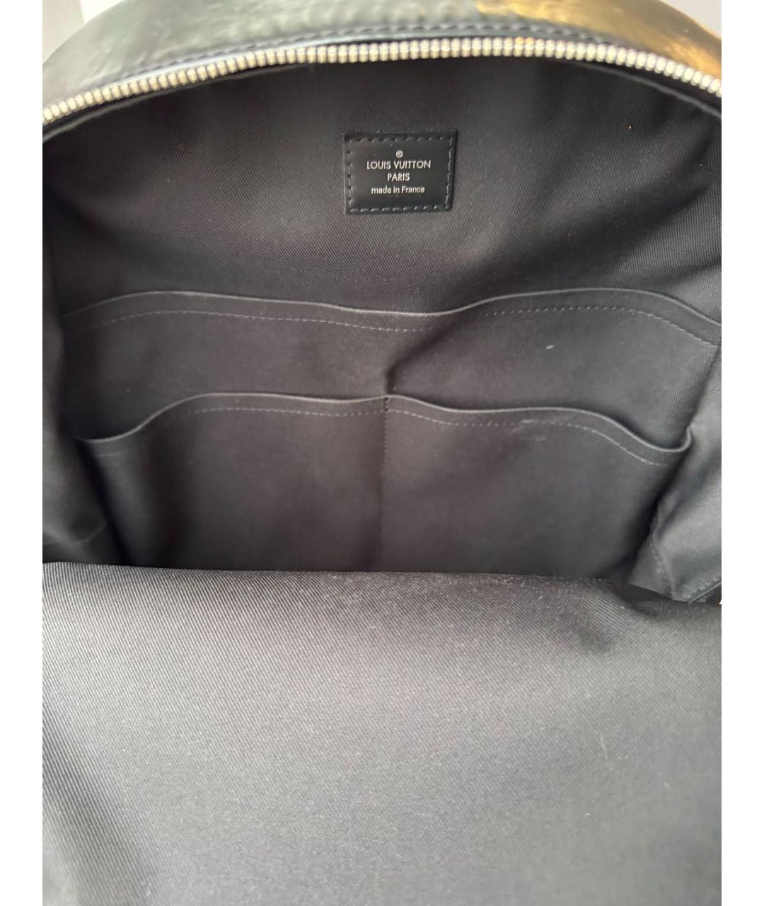 LOUIS VUITTON Черный кожаный рюкзак, фото 7