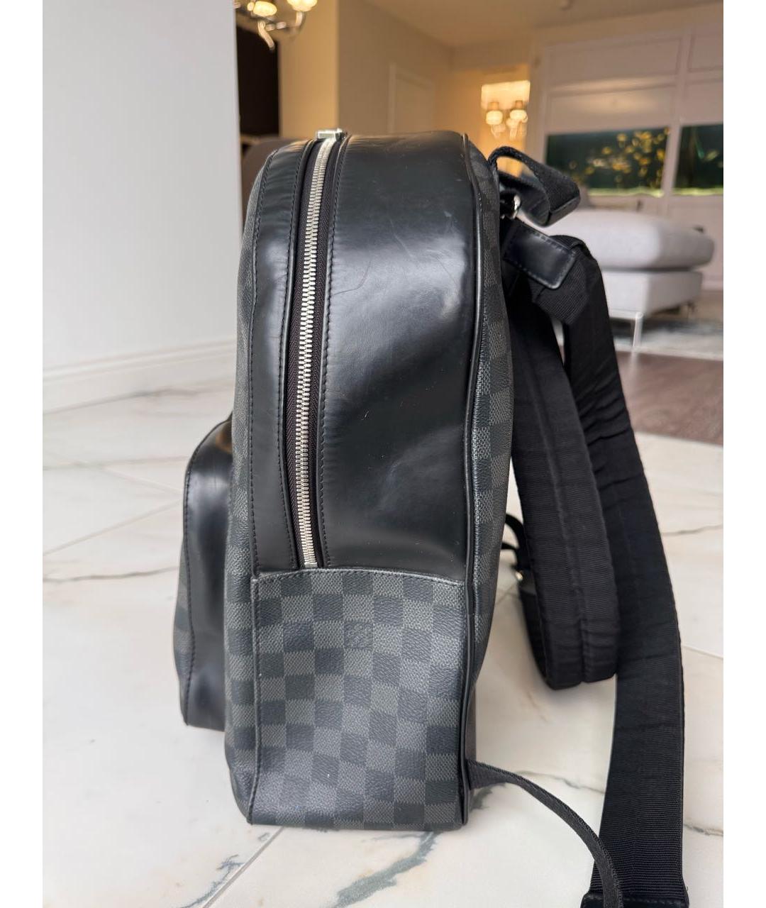 LOUIS VUITTON Черный кожаный рюкзак, фото 5