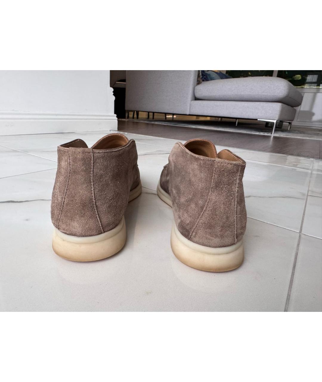 LORO PIANA Коричневые лоферы из искусственной кожи, фото 7