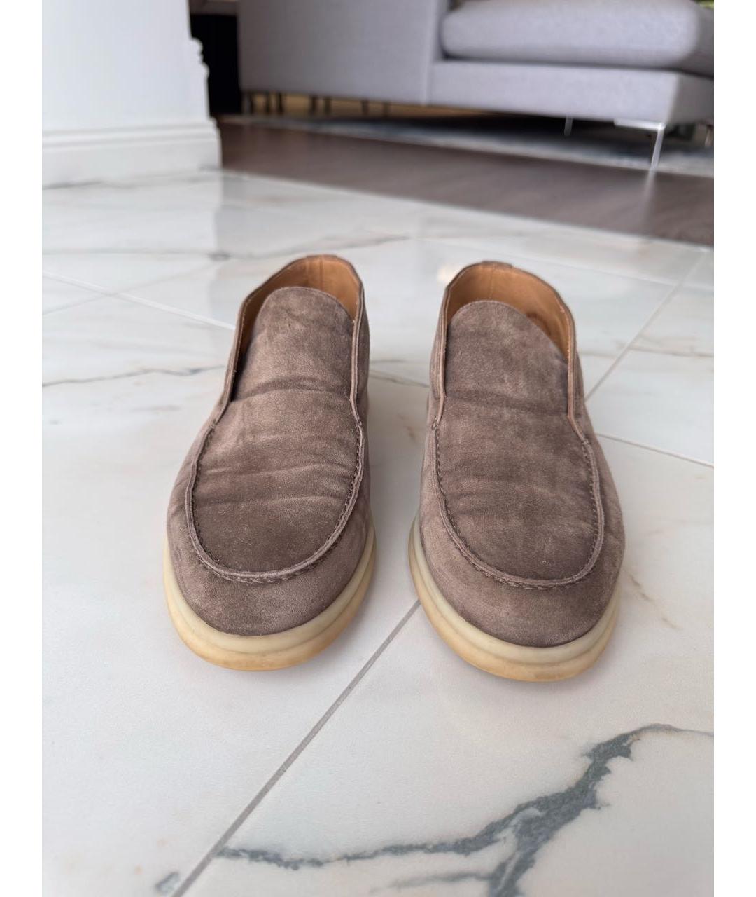 LORO PIANA Коричневые лоферы из искусственной кожи, фото 3