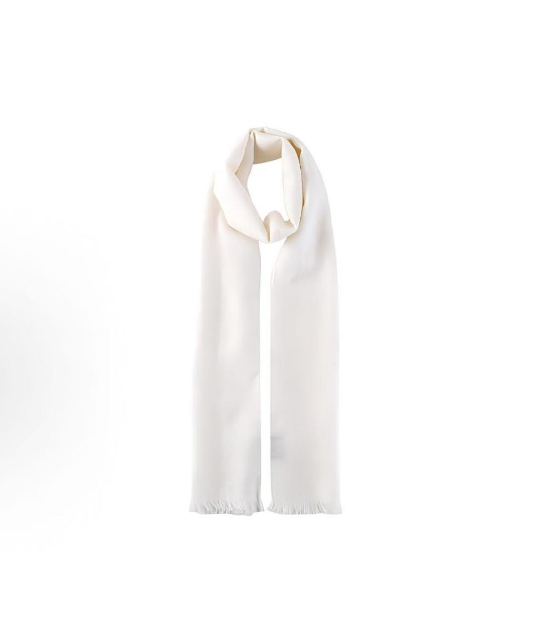 GUCCI Белый шерстяной шарф, фото 5