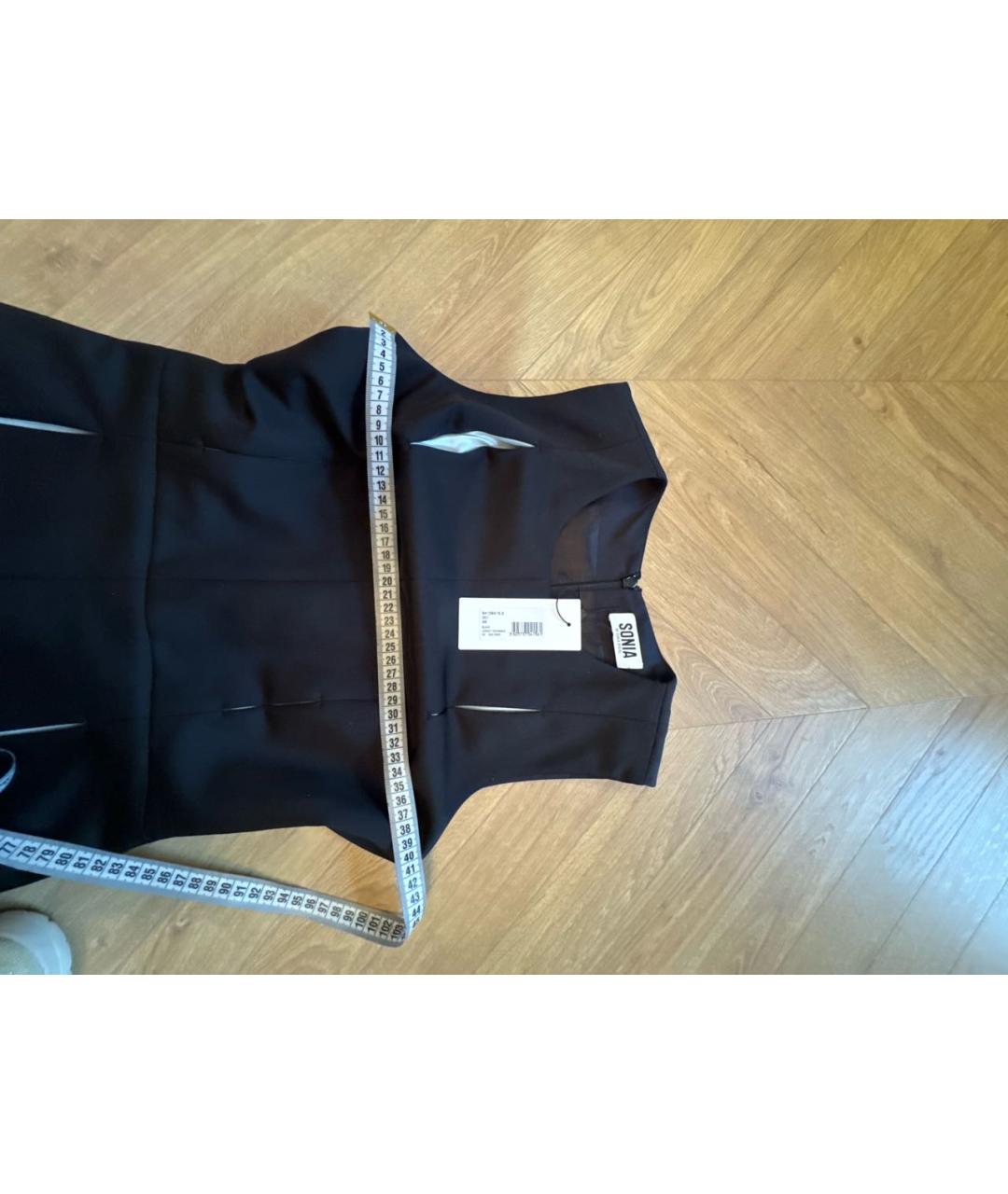 SONIA RYKIEL Черное полиэстеровое коктейльное платье, фото 3