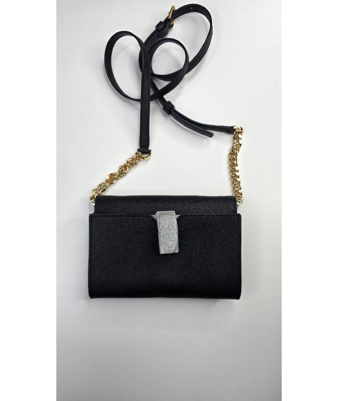 MICHAEL KORS Черная кожаная сумка через плечо, фото 2