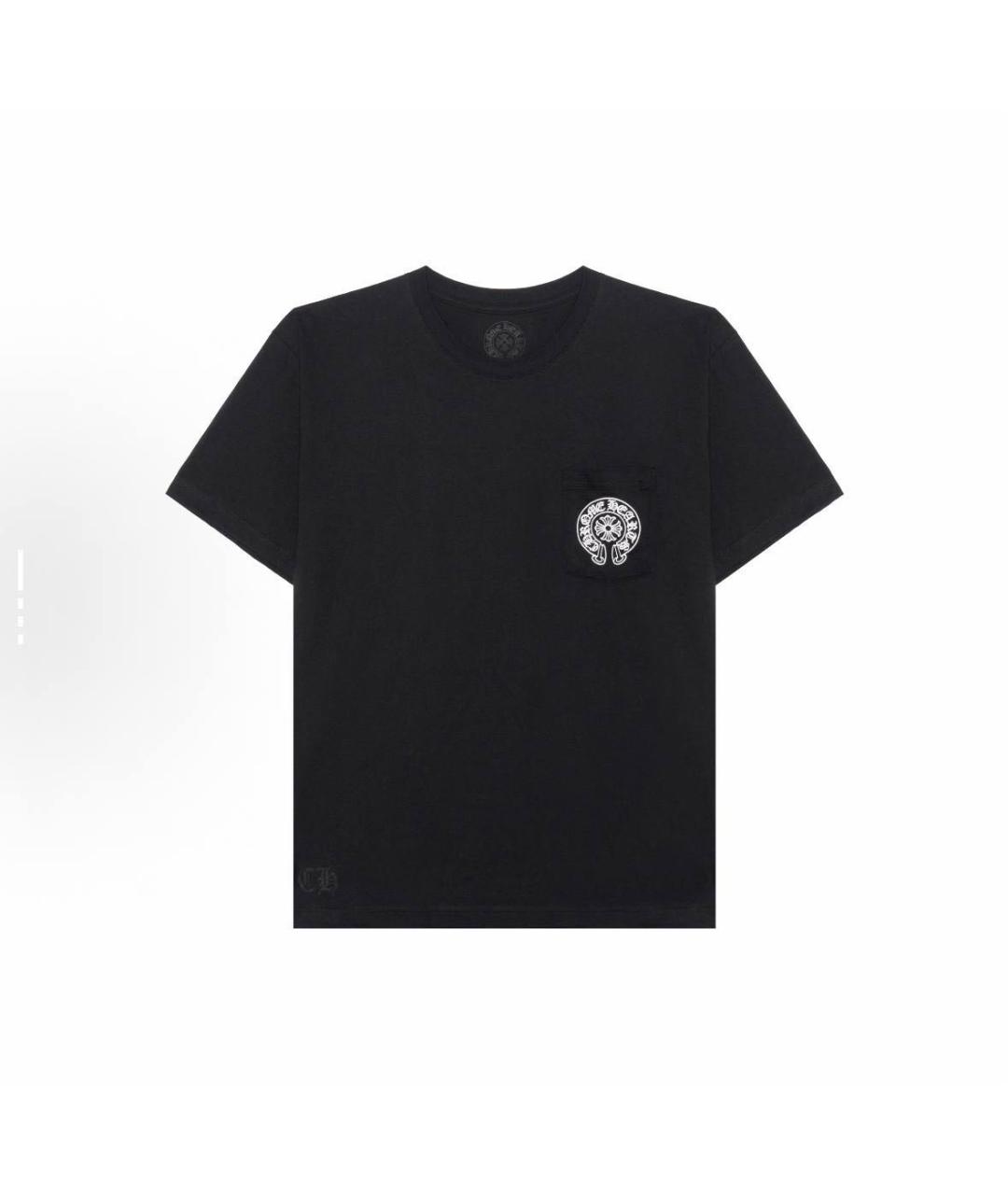 CHROME HEARTS Черная хлопковая футболка, фото 9