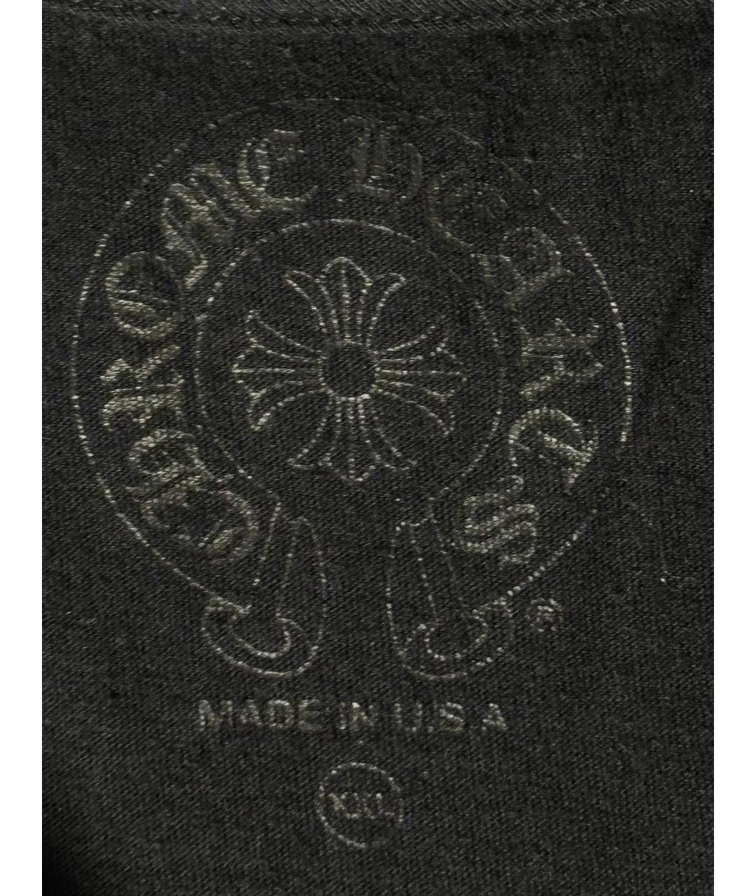 CHROME HEARTS Черная хлопковая футболка, фото 6