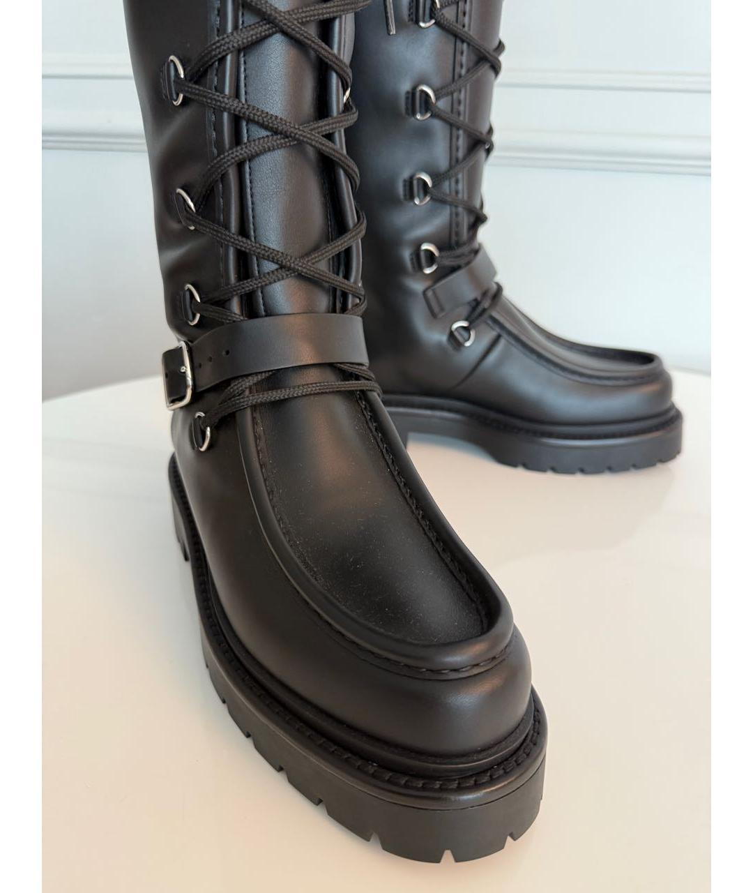 HERMES Черные кожаные сапоги, фото 2