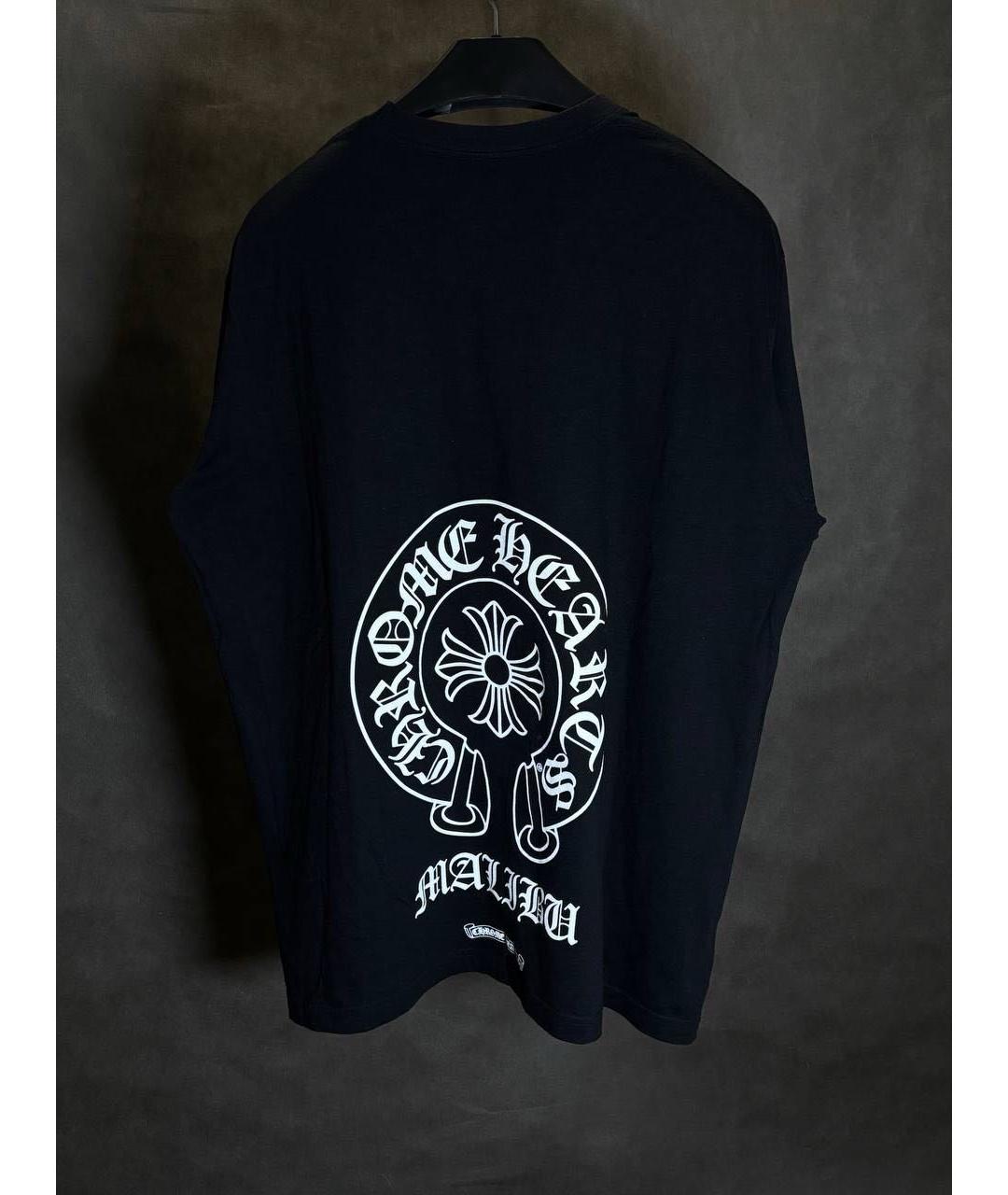 CHROME HEARTS Черная хлопковая футболка, фото 3