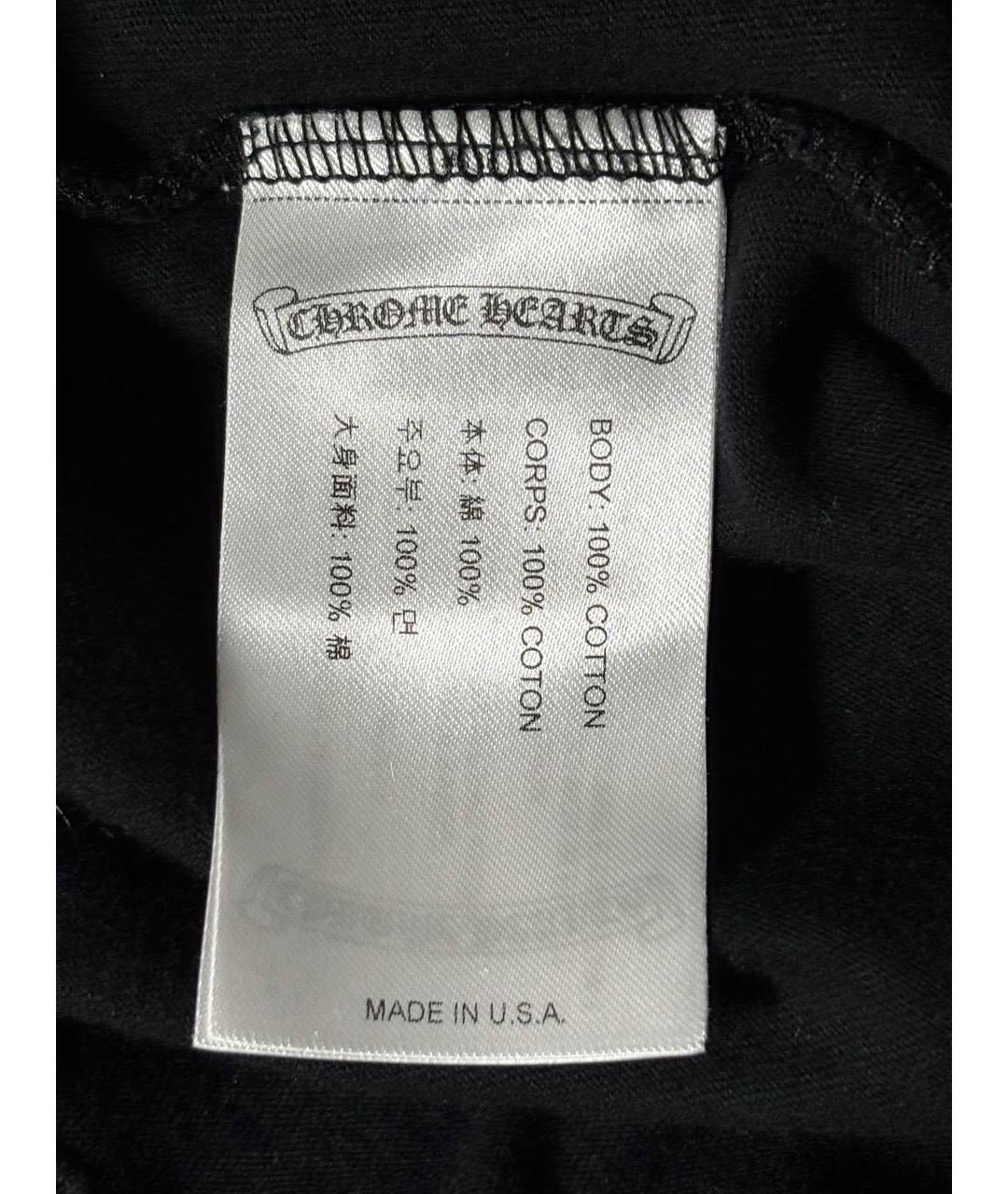 CHROME HEARTS Черная хлопковая футболка, фото 7