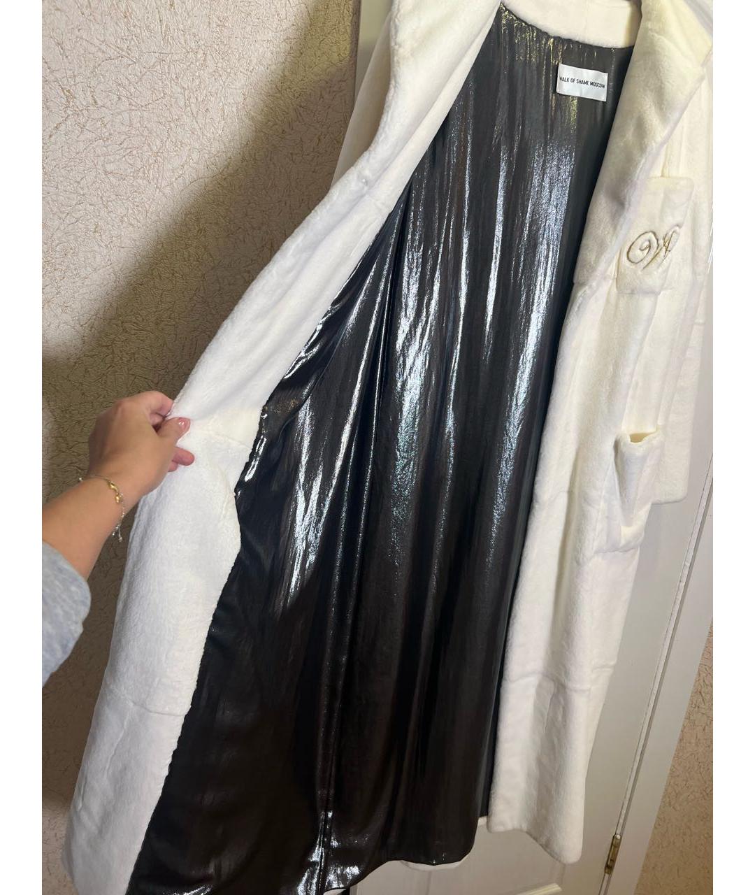 WALK OF SHAME Белая меховая шуба, фото 5