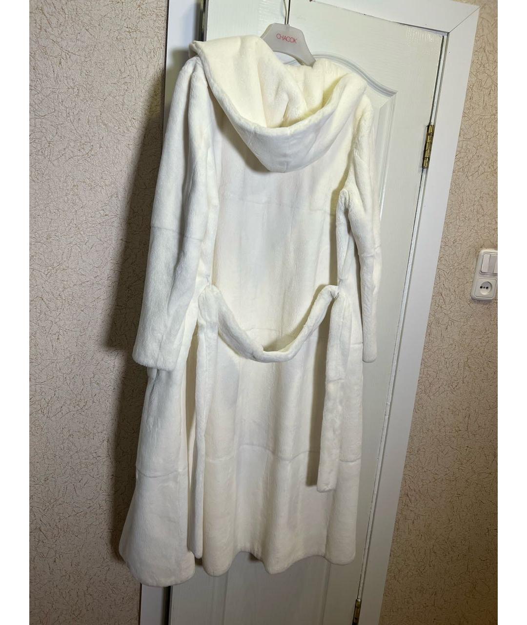 WALK OF SHAME Белая меховая шуба, фото 2