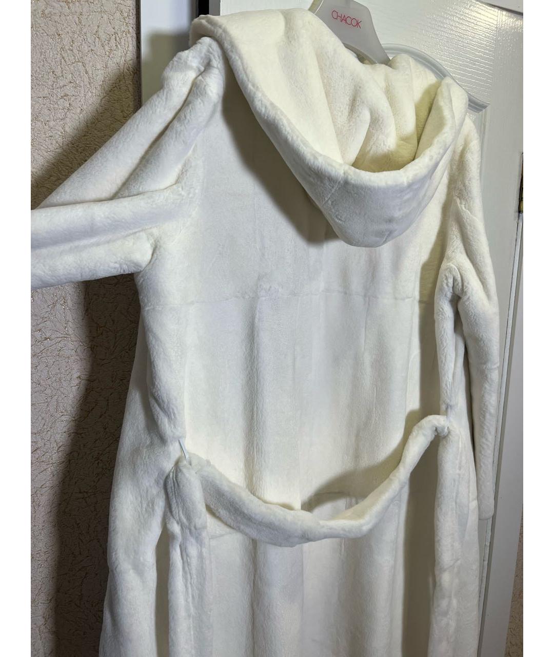 WALK OF SHAME Белая меховая шуба, фото 7