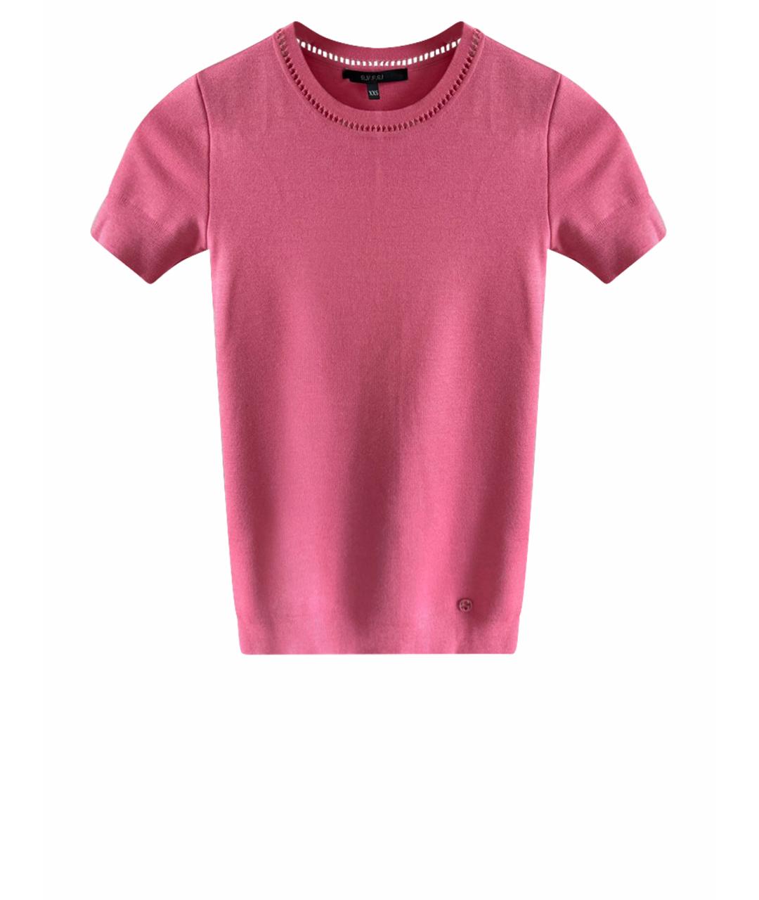 GUCCI Розовый кашемировый джемпер / свитер, фото 1