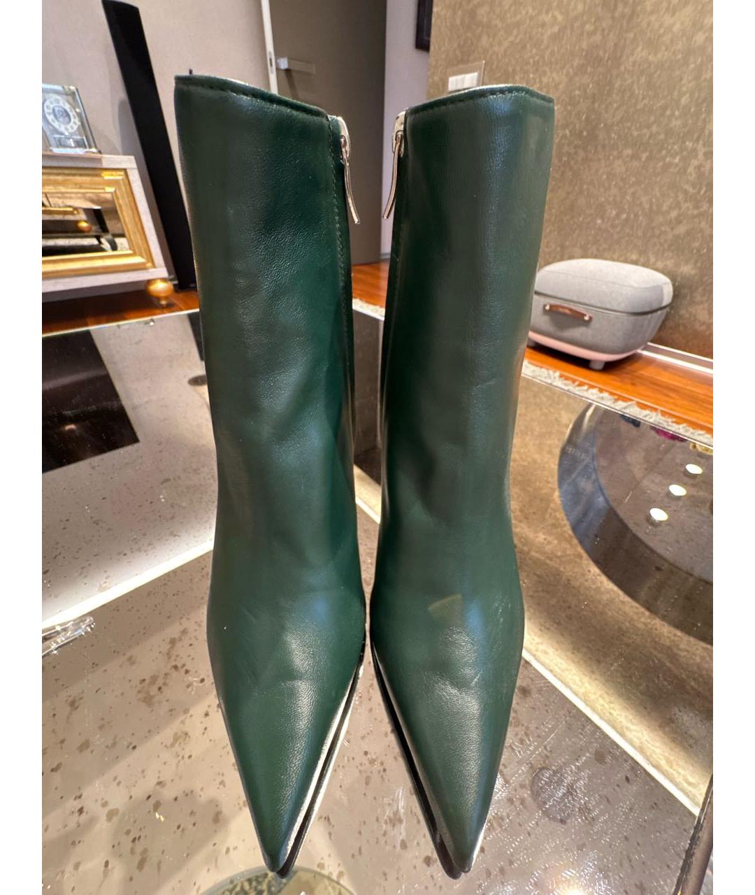 BARBARA BUI Зеленые кожаные ботильоны, фото 2