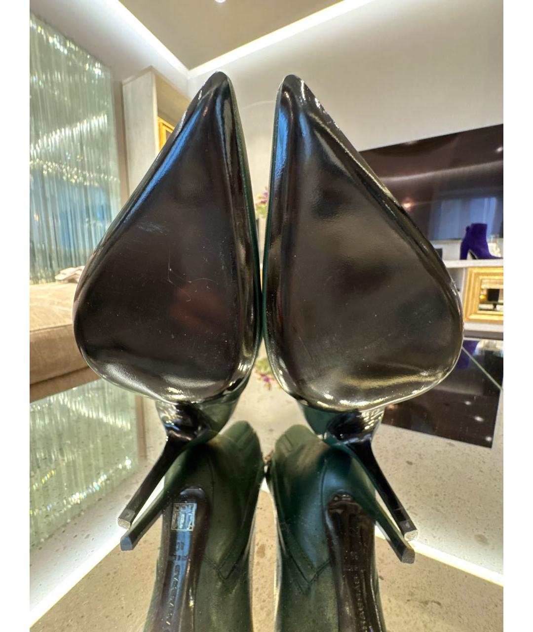 BARBARA BUI Зеленые кожаные ботильоны, фото 6