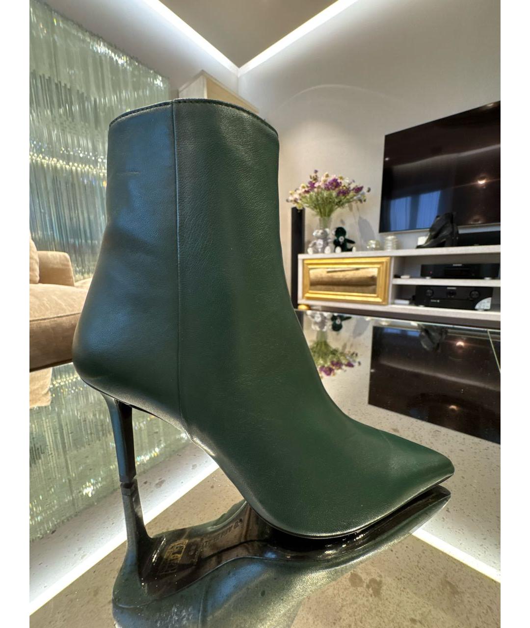BARBARA BUI Зеленые кожаные ботильоны, фото 9