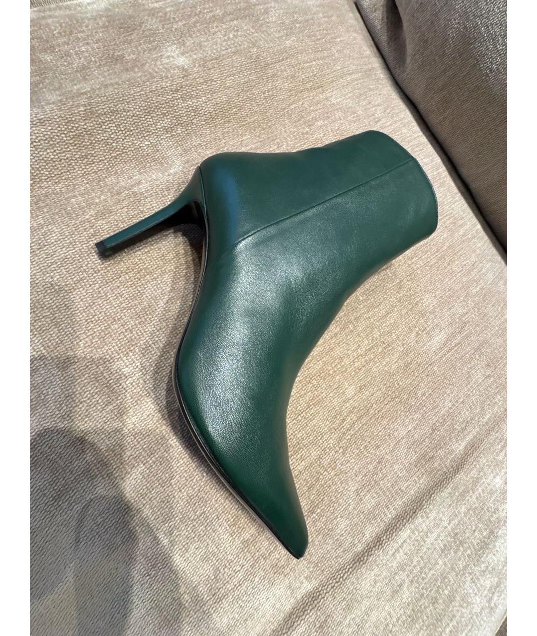 BARBARA BUI Зеленые кожаные ботильоны, фото 5