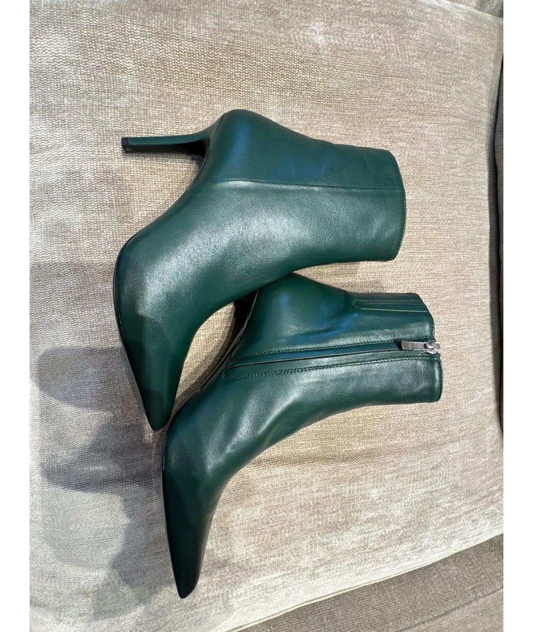 BARBARA BUI Зеленые кожаные ботильоны, фото 8