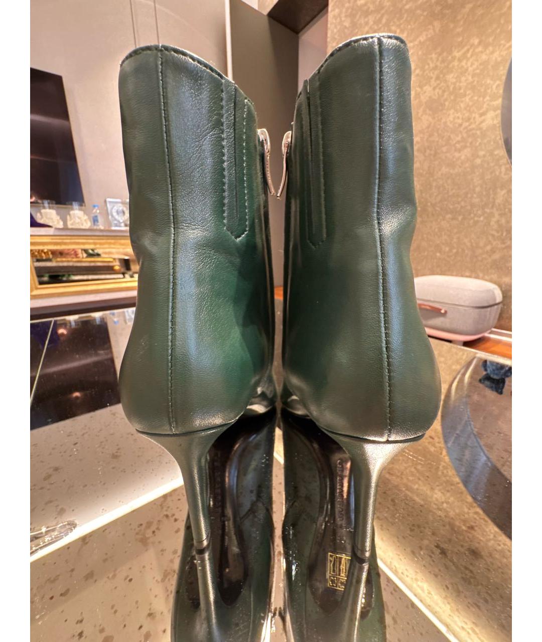 BARBARA BUI Зеленые кожаные ботильоны, фото 4