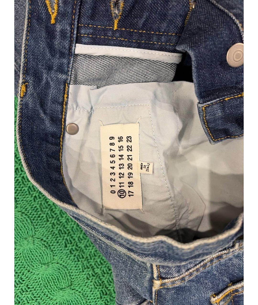 MAISON MARGIELA Темно-синие хлопковые прямые джинсы, фото 5