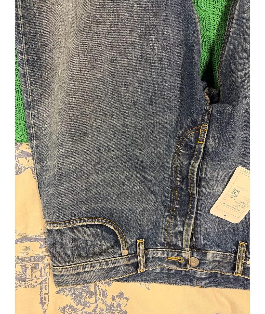 MAISON MARGIELA Темно-синие хлопковые прямые джинсы, фото 4