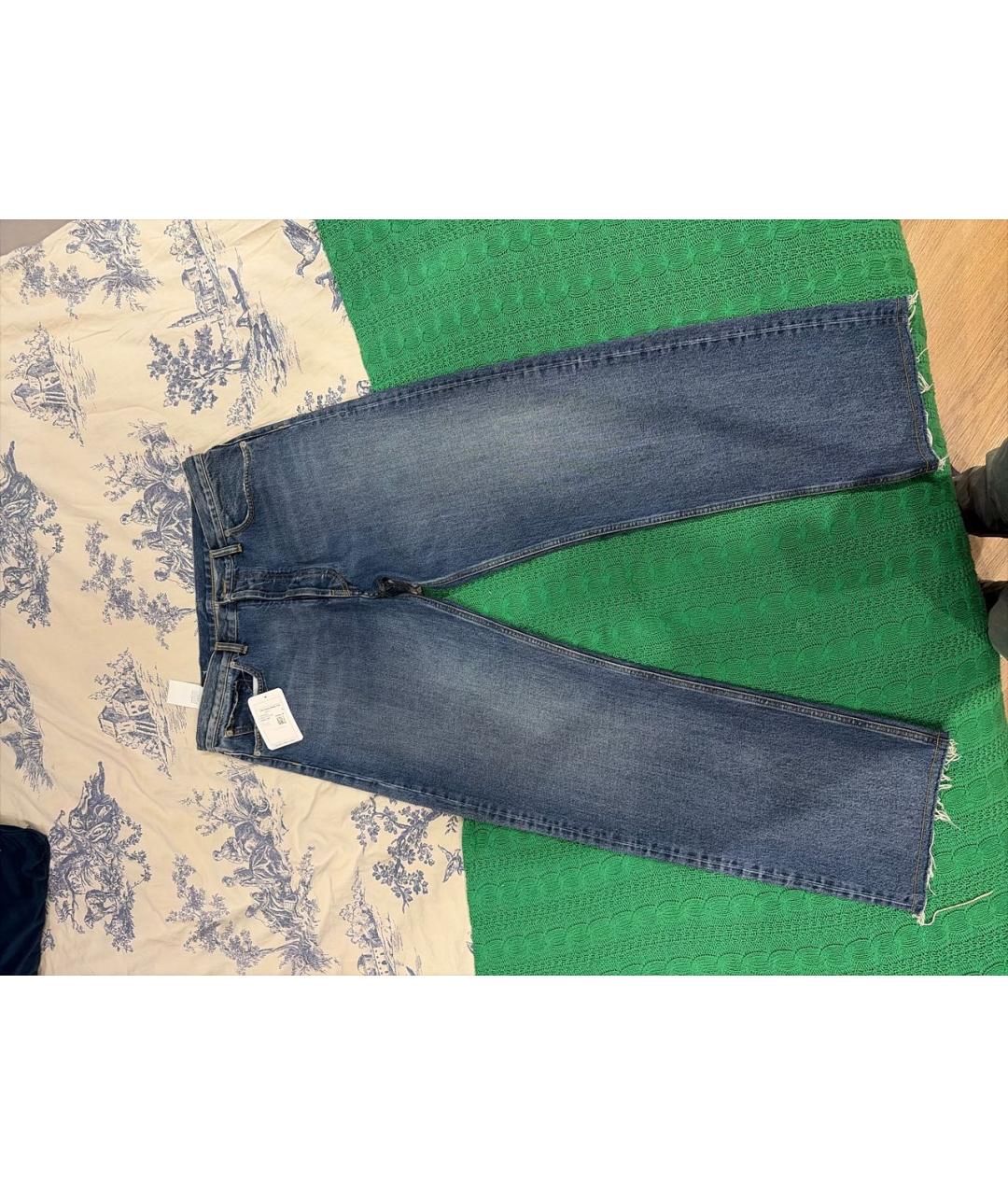 MAISON MARGIELA Темно-синие хлопковые прямые джинсы, фото 6