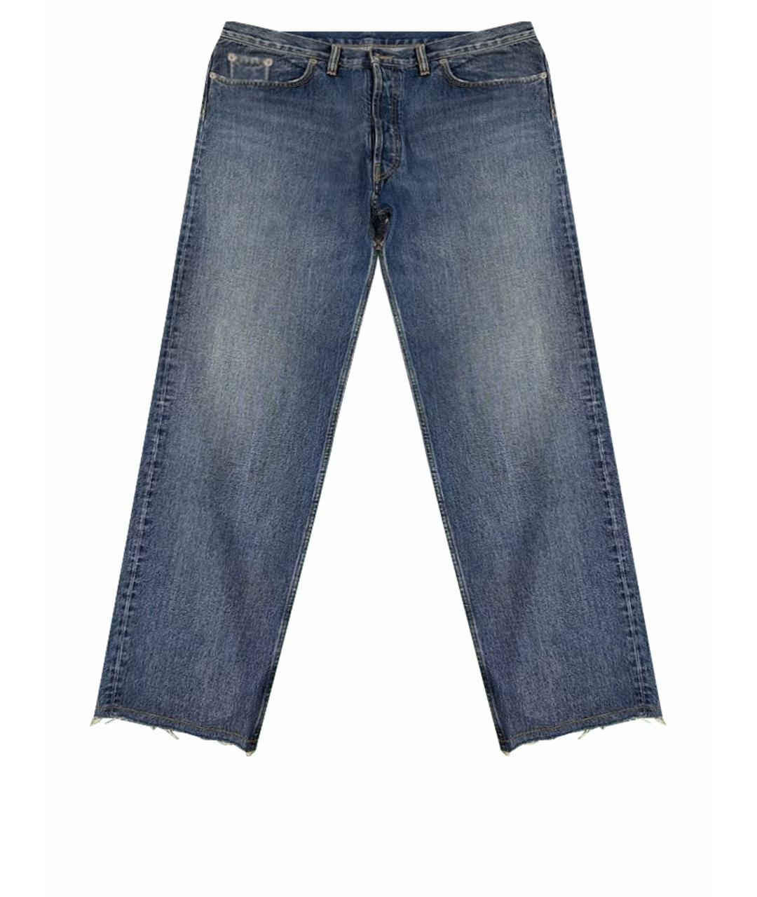 MAISON MARGIELA Темно-синие хлопковые прямые джинсы, фото 1