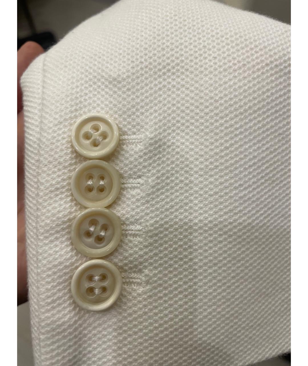 LORO PIANA Белый хлопковый жакет/пиджак, фото 4