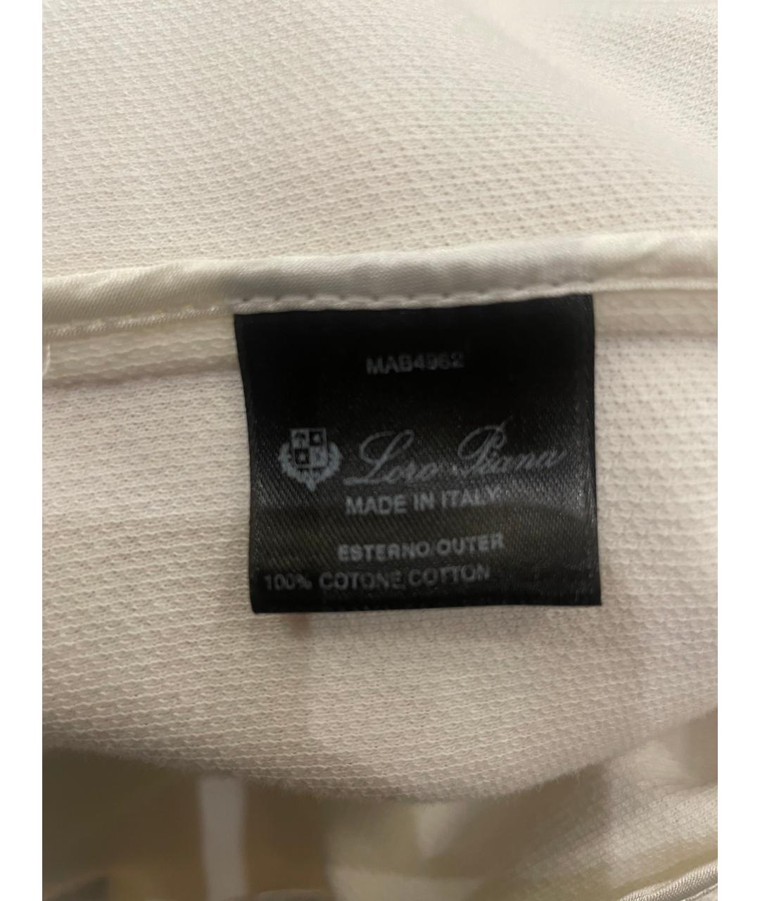 LORO PIANA Белый хлопковый жакет/пиджак, фото 6