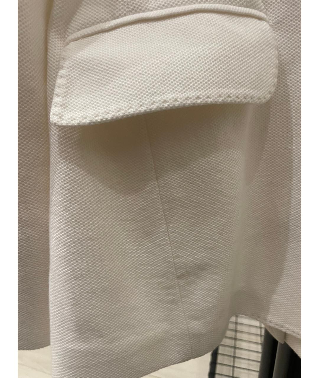 LORO PIANA Белый хлопковый жакет/пиджак, фото 5