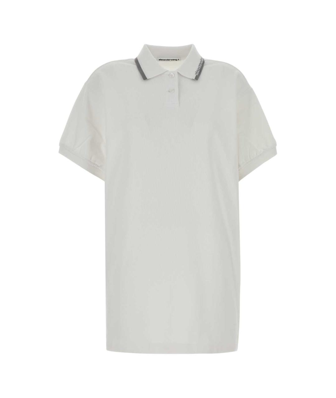 T BY ALEXANDER WANG Белое хлопковое повседневное платье, фото 1