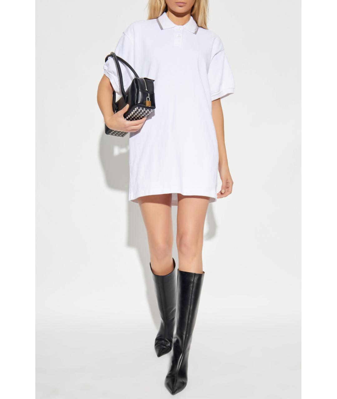 T BY ALEXANDER WANG Белое хлопковое повседневное платье, фото 3