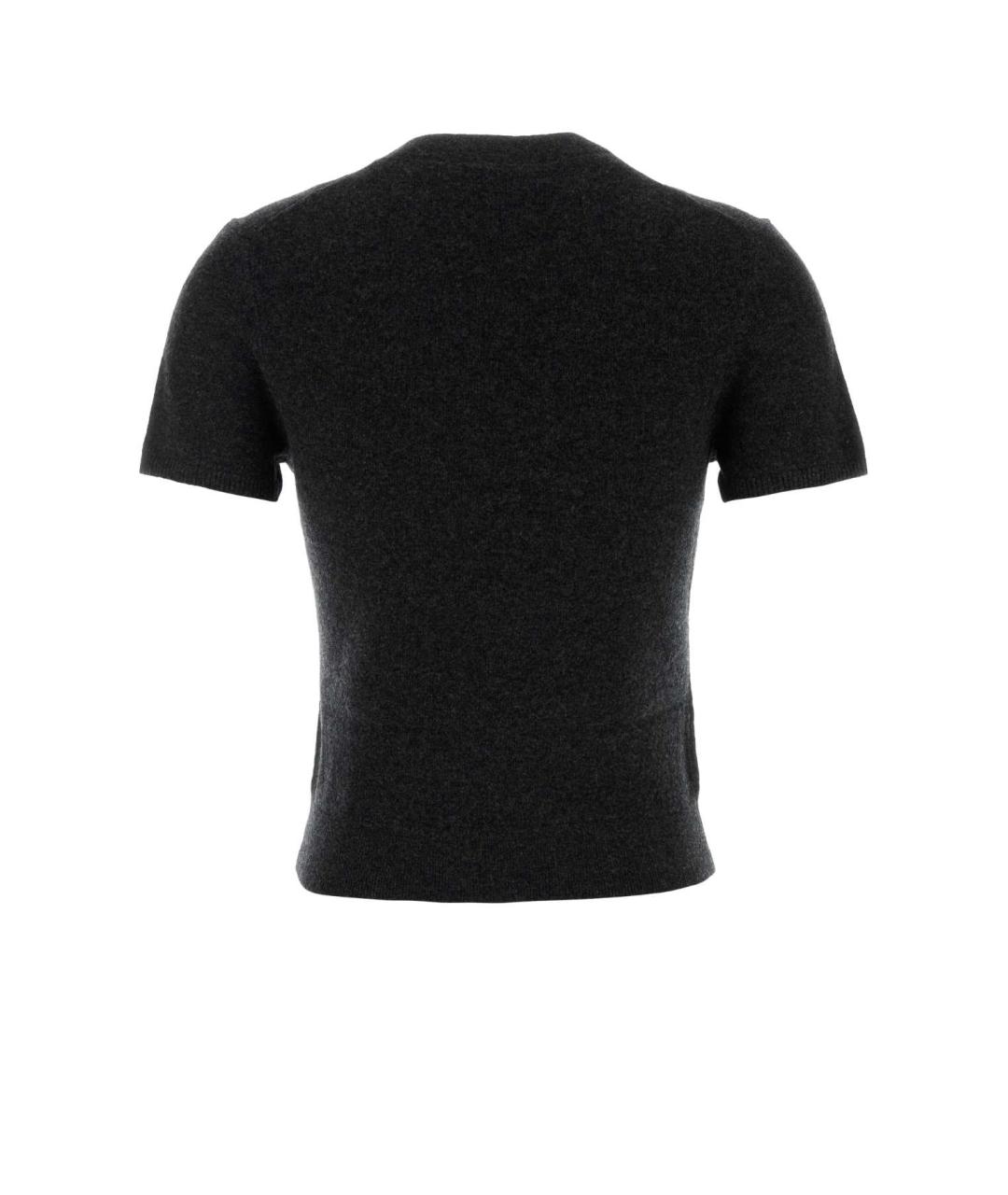 T BY ALEXANDER WANG Серая шерстяная футболка, фото 2