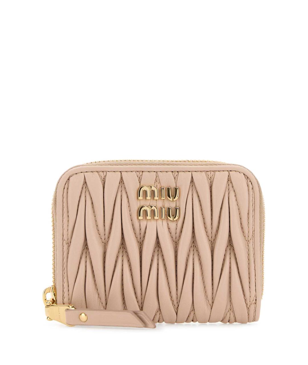 MIU MIU Розовый кожаный кошелек, фото 1