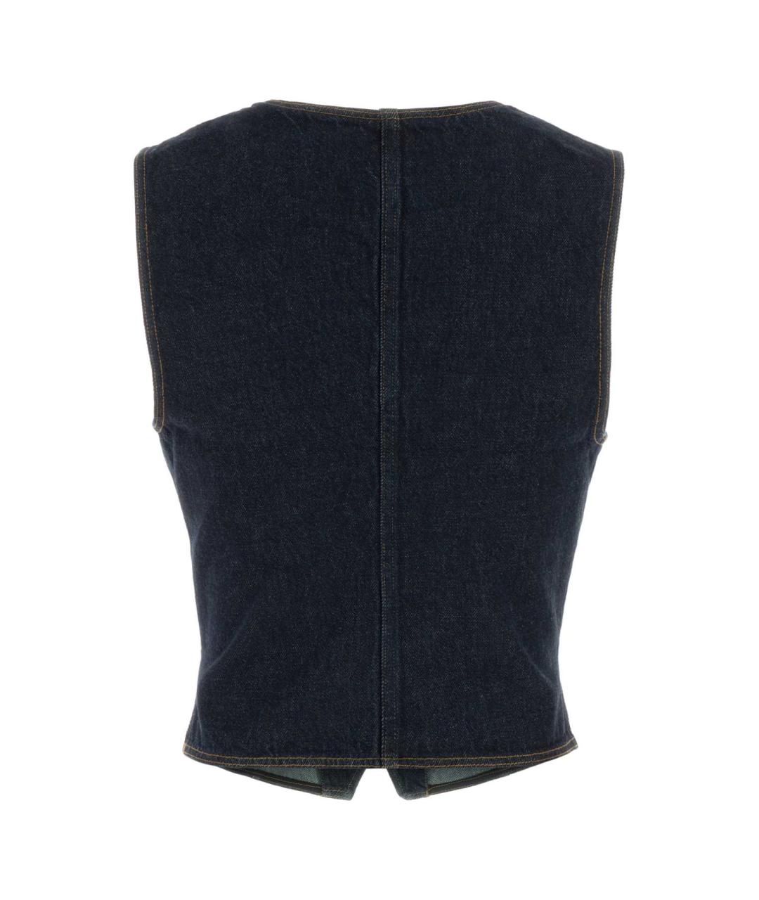 FRAME Синий хлопковый жилет, фото 2