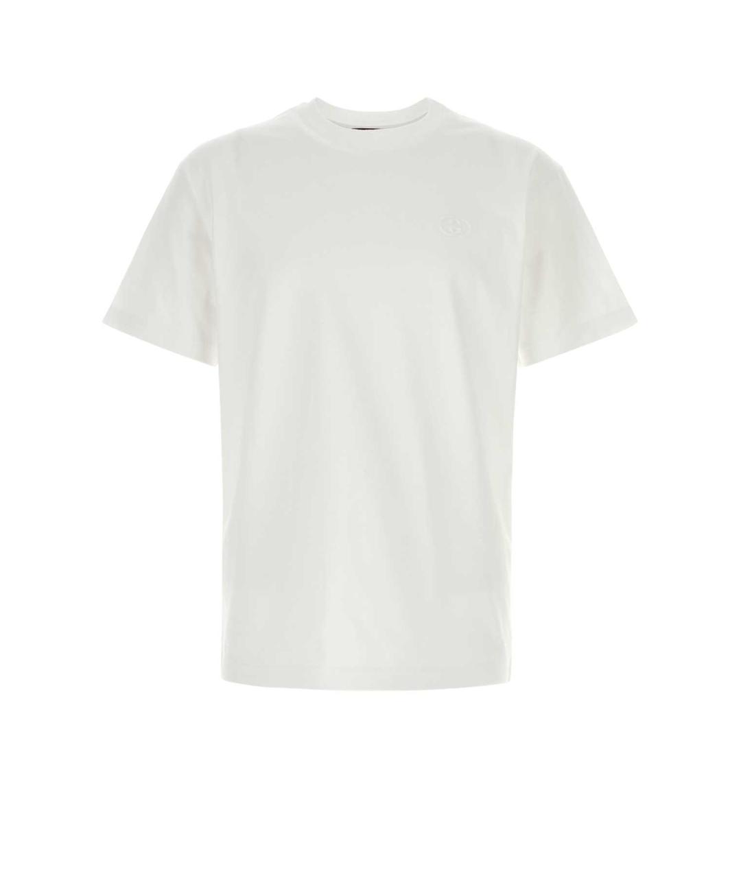 GUCCI Белая хлопковая футболка, фото 1