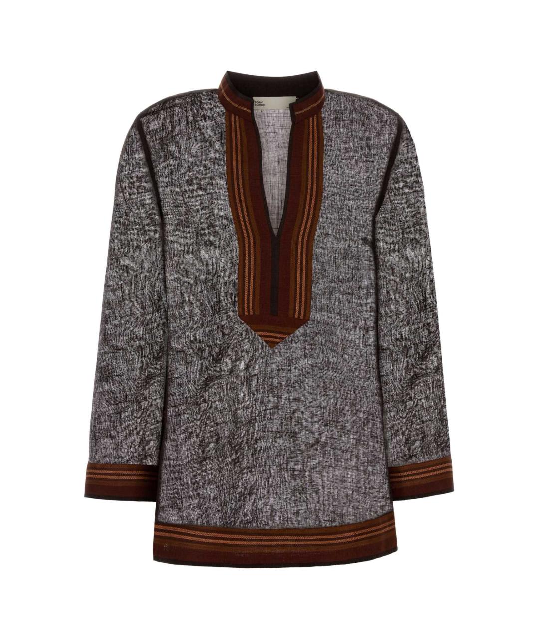 TORY BURCH Мульти льняная рубашка, фото 1