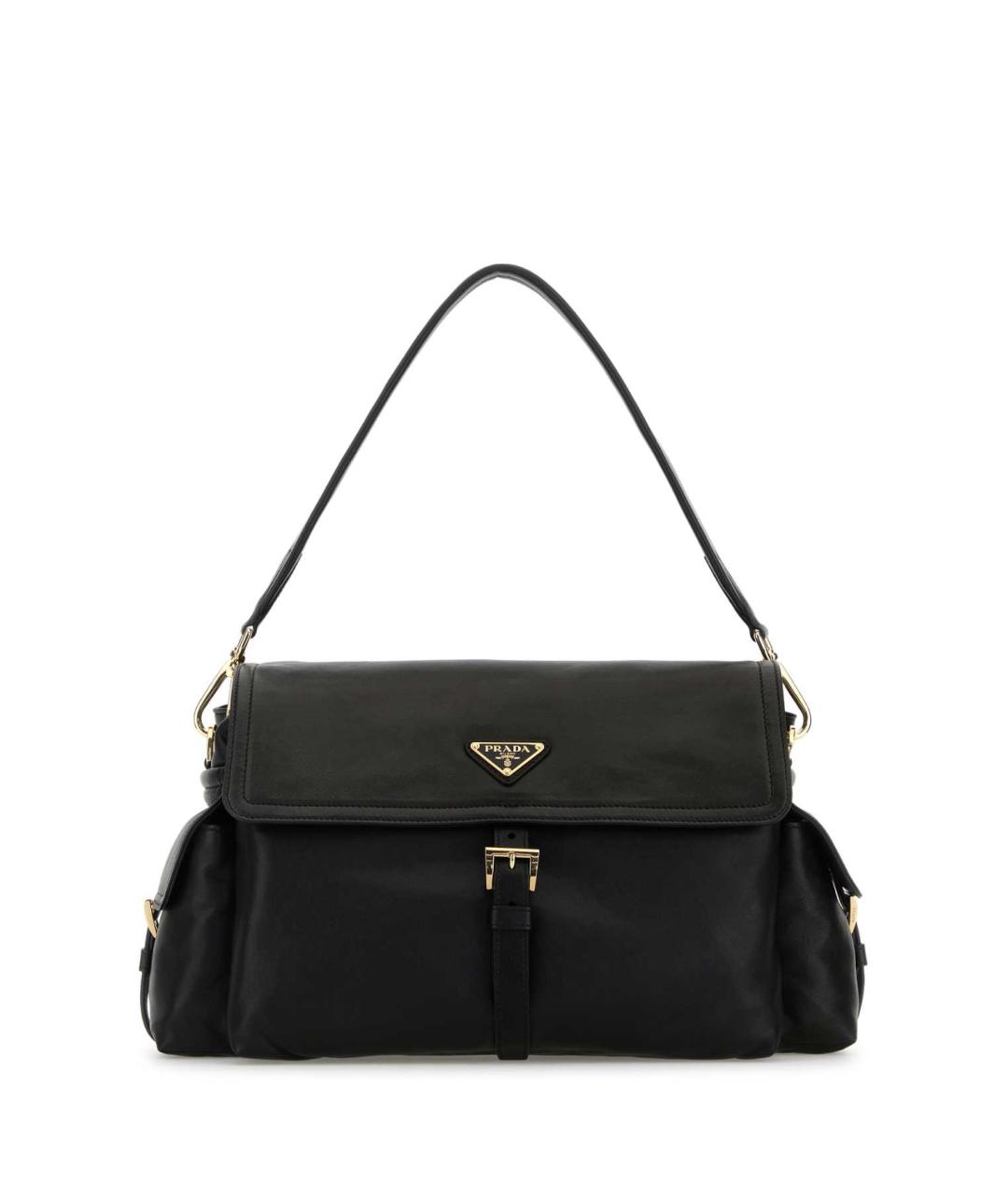 PRADA Черная кожаная сумка через плечо, фото 1