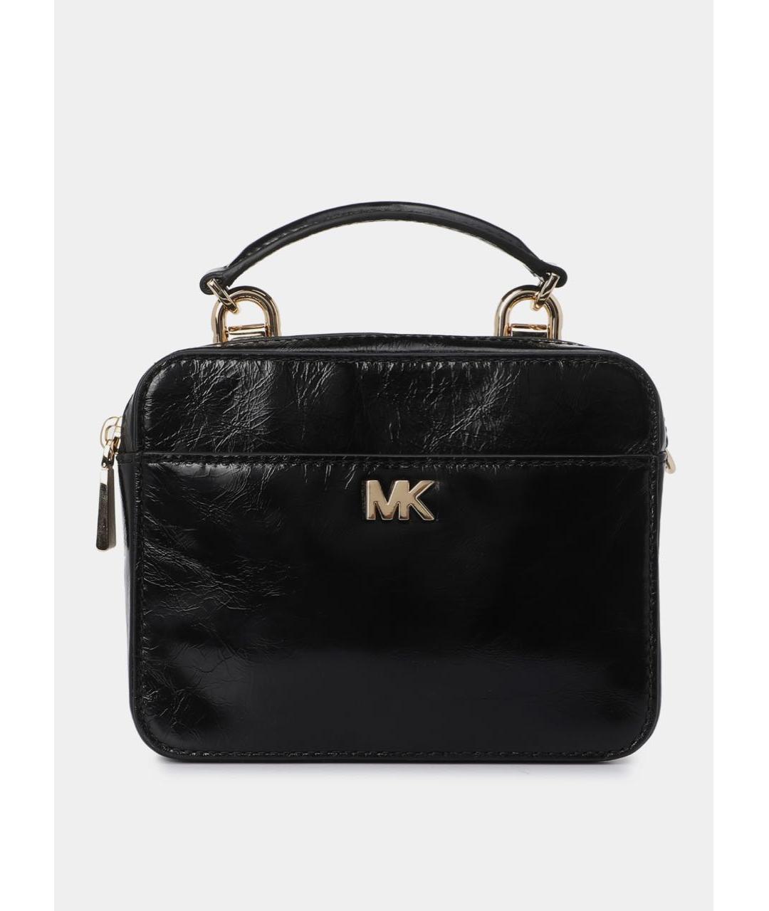 MICHAEL KORS Черная кожаная сумка через плечо, фото 9