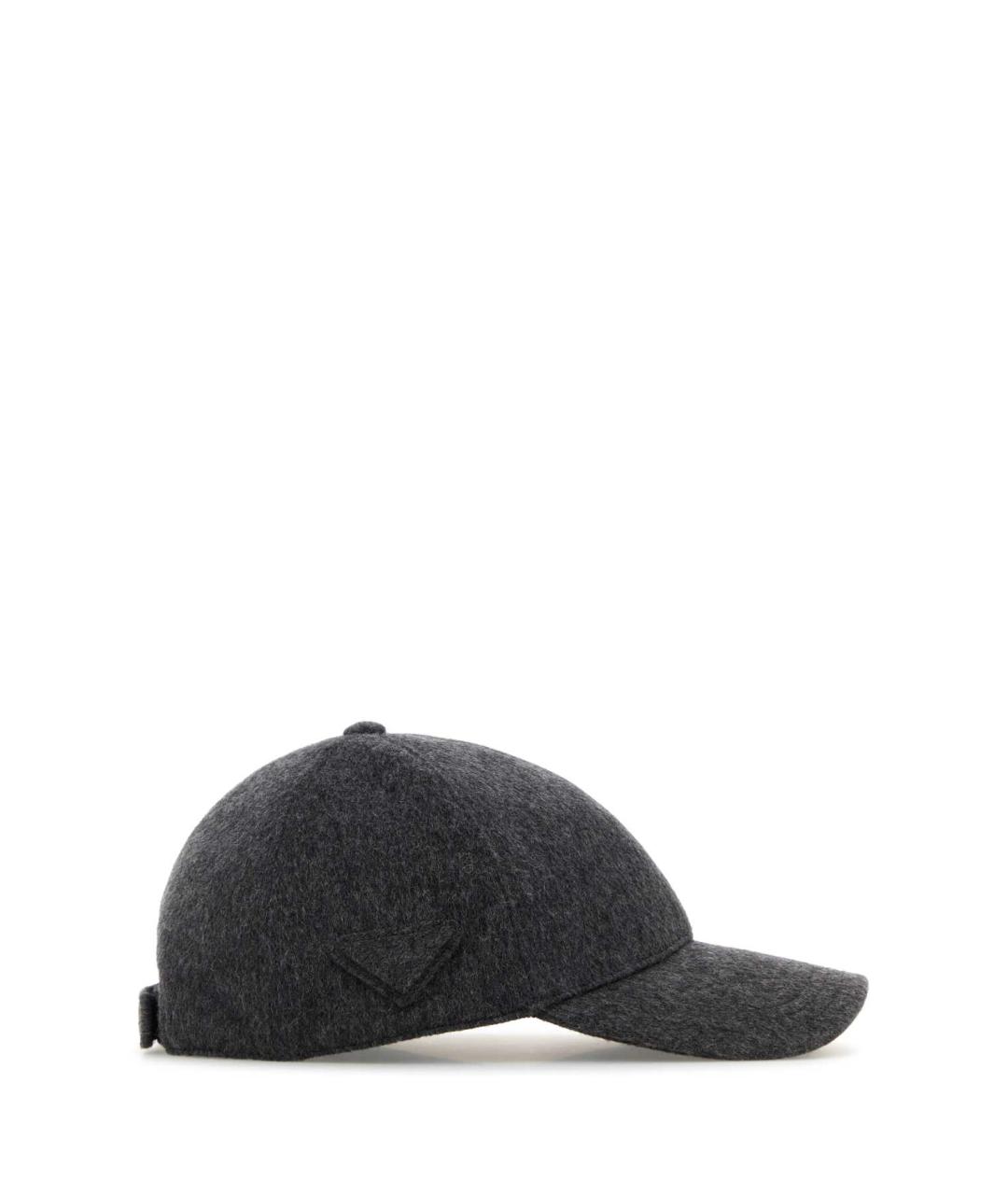 PRADA Антрацитовая шерстяная кепка, фото 2