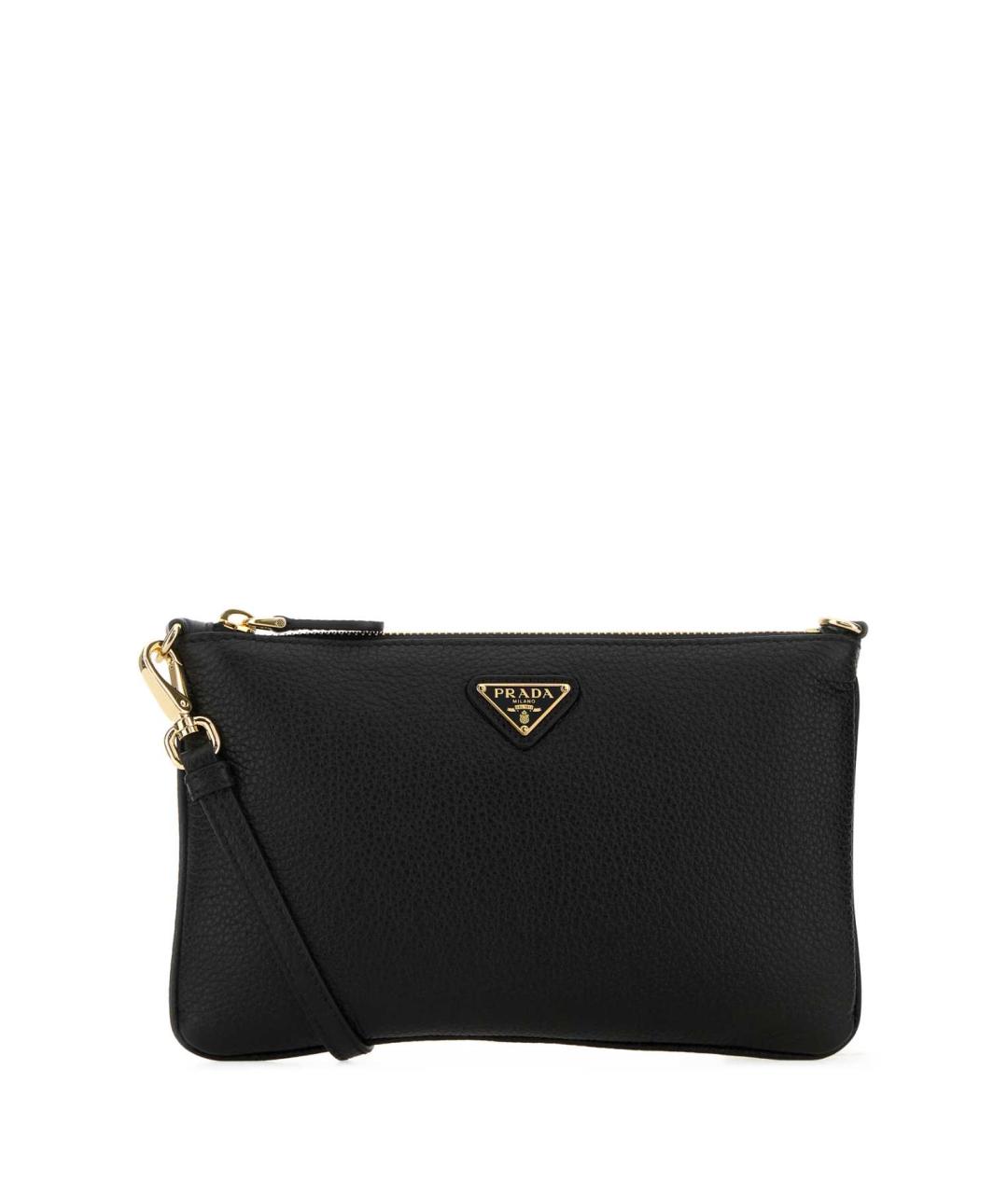 PRADA Черная кожаная сумка через плечо, фото 1
