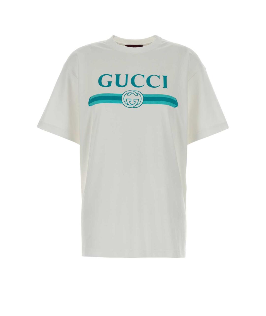 GUCCI Белая хлопковая футболка, фото 1
