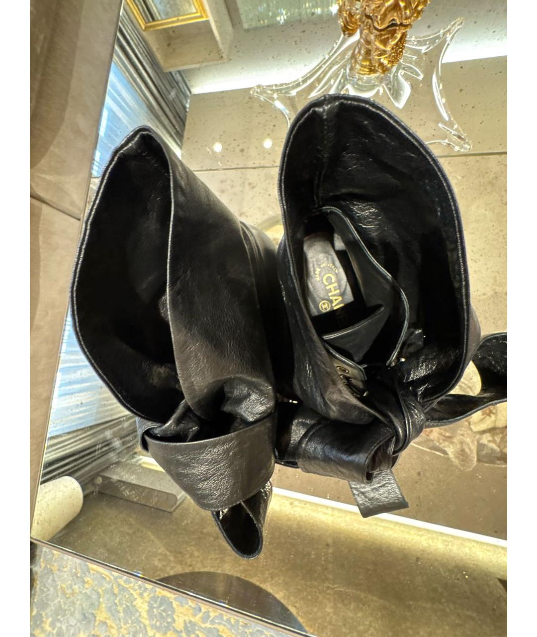 CHANEL Черные кожаные ботильоны, фото 3