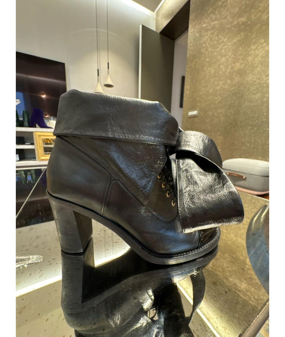 CHANEL Черные кожаные ботильоны, фото 6