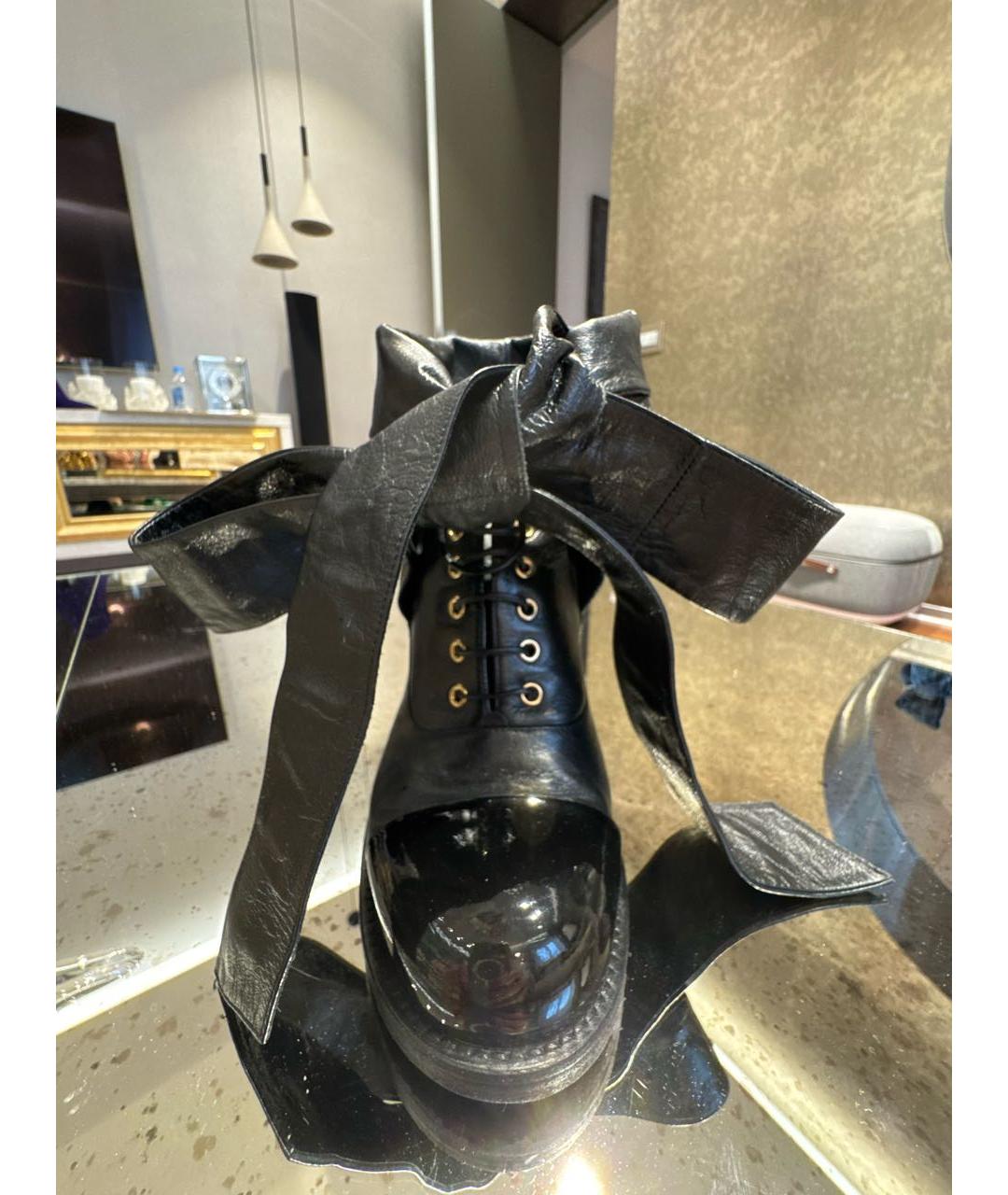 CHANEL Черные кожаные ботильоны, фото 7
